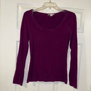 Forever 21 Deep Vibrant Purple Long Sleeve Tee T-Shirt Top - Size L 💜